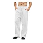 Mens Joggers UK Tracksuit Bottoms, Elastic Fleece, Wide Leg