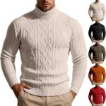 Mens Jumper Turtle Neck Slim Fit Sweater Fine Knitted Pullover Warm Jumpers