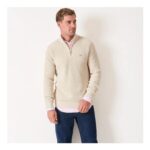 Mens Knit 1/4 Zip – off White XS