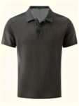 Mens Lightweight Waffle Knit Polo Shirt, Short Sleeve Classic Casual Collared Top – Size S. Sold & dispatched by Haul Global