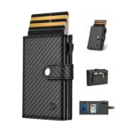 Mens RFID Blocking Wallet, Slim Pop-up Card Holder, Coin Pocket