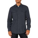 Mens Regular-Fit Long-Sleeve Two-Pocket Flannel Shirt – XS