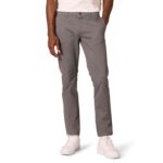 Mens Skinny-Fit Washed Comfort Stretch Chino Trousers – Grey – 30w 32l – Prime Deal
