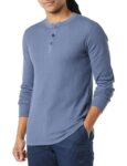 Mens Slim-Fit Long-Sleeve Waffle Henley Shirt – XL