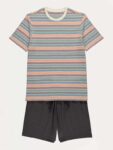 Mens Striped Short 100% Cotton Pyjamas (Sizes XS-XXXXL) – Free Click & Collect