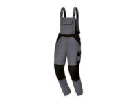 Mens Work Dungarees in Black / Grey – with knee-pad compatibility, YKK zip and multiple tool pockets