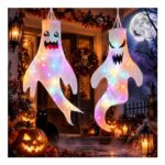 Mepham 2-Piece Outdoor Hanging Ghost Decoration with LED Lights