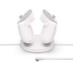 Meta Quest Compact Charging Dock Works with Meta Quest 3/3S Extended headset charging cable Wireless charging for Touch