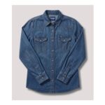 Mid Denim Western Style Shirt