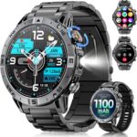 Military Smart Watches for Men with 1100 mAh, 1.7 HD Military Smart watch