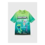 Minecraft Boy Green Ombre Rash Vest (4-13yrs)