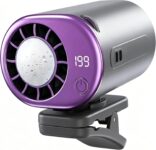 Mini Clip on Cooling Fan – 199-Speed 360 Rotation Rechargeable Clip Fan, Car Fans that Blow Cold Air with LED Display, for Car Office Desk Home Use