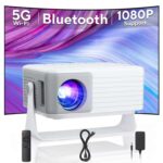 Mini Projector, AKIYO 2026 Upgraded O1 WiFi Projector 1080P with Bluetooth