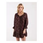 Miss Selfridge Petite Spun Smock Dress in Paisley