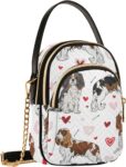 Mnsruu Women Girls Crossbody Bag, Cavalier Charles Dog Ladies Shoulder Bag
