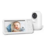 MomCozy BM01 Baby Monitor: 5-Inch 1080p, Non-WiFi Camera with Mount