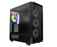 Montech X5 Black ATX Mid Tower PC Case with 4 ARGB Fans