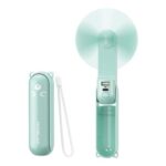 Morelax Handheld Fan Mini Folding USB Rechargeable Cyan