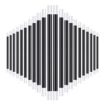 Morpeen 12-Pc Classic Magician Wands, 10-Inch Black & White