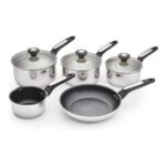 Morphy Richards 5pc Stainless Steel Pan Set with Dual Spouts