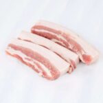 Morrisons British Pork Belly Slices Weight range: 0.25kg – 1kg / Boneless Pork Belly Joint 0.45kg – 1kg Equiv to £5 per kg Butchers Counter