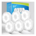 Motion Sensor LED Lights, 6-Pack, USB Rechargeable, 3 Modes