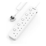 Mscien Extension Lead 3m, 5-Way, Individual Switches, Protections