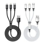 Multi Charging Cable 2 Packs 4FT,3A 3 in 1 Charging Cord