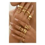 Multi Gold Fashion Ring Set