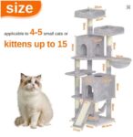 Multi-Level Cat Tree with Scratching Board & Post with code Luno Fashion Store