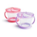 Munchkin 2 Pack Snack Catchers Baby Food Storage Pink/Purple