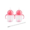 Munchkin 2-Pack Tip and Sip Weighted Straw Cups 207ml Pink