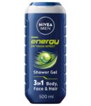 NIVEA MEN Energy Shower Gel, 3-in-1, 500 ml