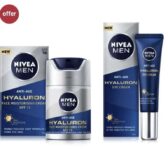 NIVEA MEN Hyaluron Anti-Age Bundle Set – eye cream day time Moisturiser (£9 with student discount) – £1.50 C&C
