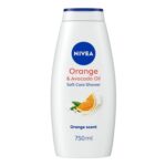 NIVEA Orange & Avocado Shower Cream (750ml), Moisturising Shower Gel