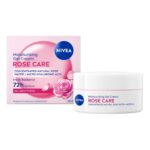 NIVEA Rose Care Moisturising Gel Cream (50 ml), Hydrating Gel Face Cream with Rose Water and Hyaluronic Acid, 72H Moisture Formula, Moisturiser for Soft and Radiant Skin