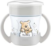 NUK Mini Magic Cup Sippy Cup 6 Months 160ml 360 Anti-Spill Rim Toddler Bottle with Anti-Slip Handles Disney Winnie the Pooh 1 Count