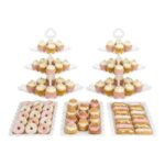 NWK 5-Piece Cupcake Stand & Appetizer Trays Set (White)