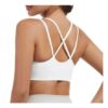 Nabawa Strappy Sports Bra for Women, Medium Support, White, M