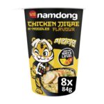 Namdong Chicken Jjigae Noodle Pot Korean-style instant noodles with a sachet of chilli mix 8x 84 g S&S £6.80ish