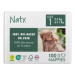 Naty Baby Newborn Nappies, Sensitive Skin, Size 1, 100 Count