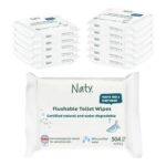 Naty Flushable Baby Wipes for Sensitive Skin, 504 Count – £18.72 S&S Voucher