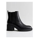 New Look Womens Block Heel Chelsea Ankle Boots – Black