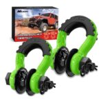 Nilight 4.75 Ton D Ring Shackle with Pulley, 2-Pack