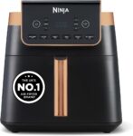 Ninja Air Fryer MAX PRO, 6.2L, Large Square Single Drawer, Black & Copper