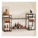 Nisorpa Wall-Mounted Wine Rack with Bottle and Glass Holder