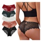 Nochesse 5Pcs Womens Lace Panties, Low Waist Hipster Lingerie