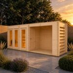 Novi Outdoor Sauna With Changing Room and Large Veranda – Extra 10% W/Code / Free Ice Bath Saunas