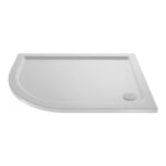 Nuie White Slip Resistant Offset Quadrant Shower Tray Left Hand 900 X 760mm