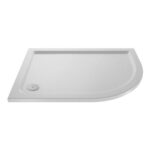 Nuie White Slip Resistant Offset Quadrant Shower Tray Right Hand 1200 X 800mm